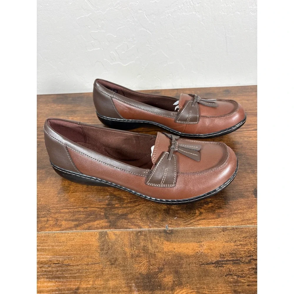 Clarks Ashland Bubble Brown Multi Leather Tassel Loafers Womens 11 M 26067330110